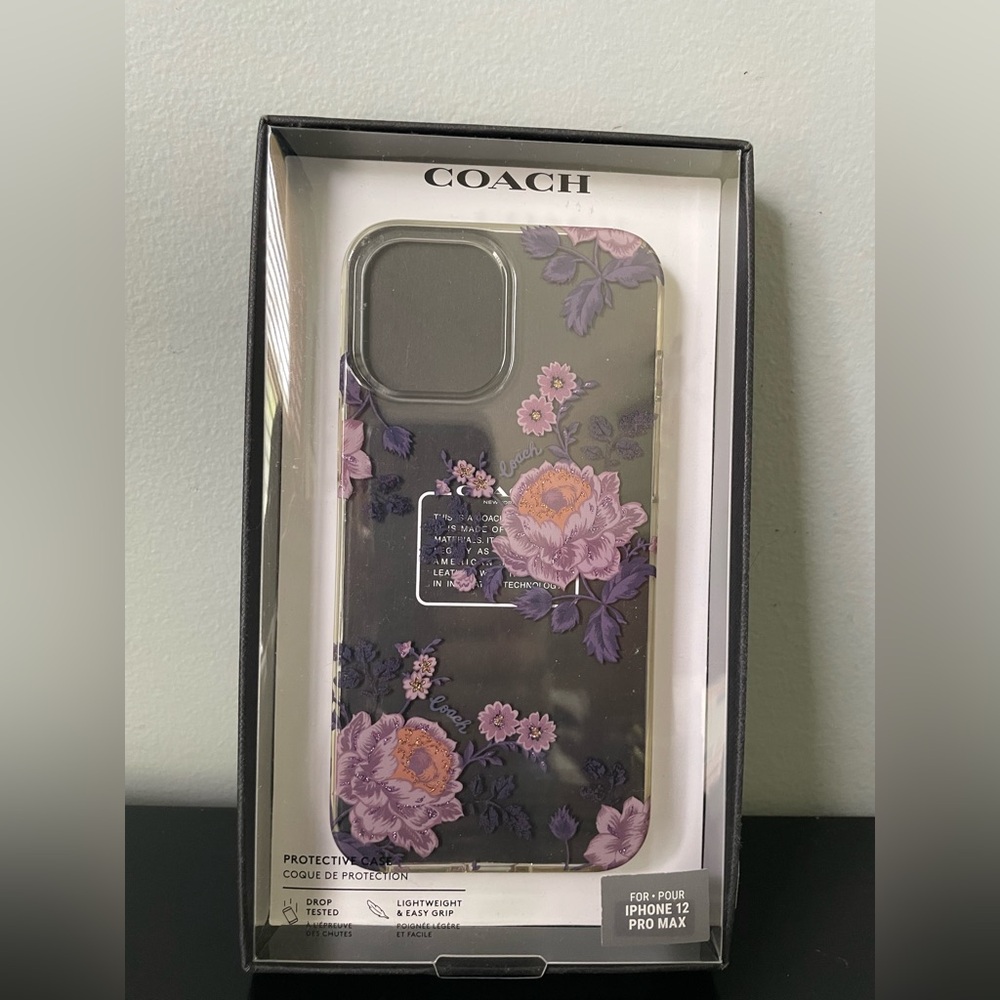 COACH Protective Case for Apple iPhone 12 Pro Max - Moody Floral Clear Peonies